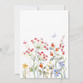 Baby shower kleine vlinderweide kaart (Achterkant)