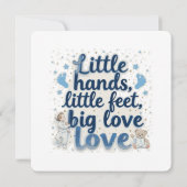 Baby shower kleine voetjes save the date (Achterkant)