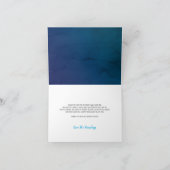 Baby shower kleine walvis blauwe Waterverf Bedankkaart (Binnen)