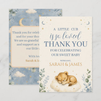 Baby Shower 'Kleine Welp' Bedankkaart