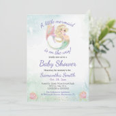 Baby shower Kleine Zeemeermin Kaart (Staand voorkant)