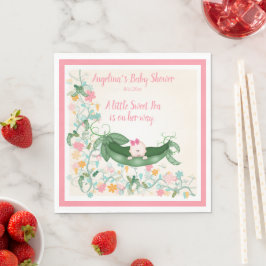 Baby Shower Kleine Zoete Erwt op Weg Erwtendoos Servet