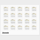 Baby shower  Kleurrijk Bloemen Adres Vierkante Sticker (Vel)