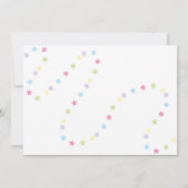 baby shower kleurrijke pasta's Decoratie Kaart (Achterkant)