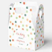 Baby shower Kleurrijke Stippen Schattigee Patroon Bedankdoosjes (Geopend)