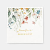 Baby shower Kleurrijke Tuinbloemen Std Cocktail Servet (Voorkant)