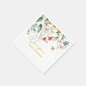 Baby shower Kleurrijke Tuinbloemen Std Cocktail Servet (Hoek)
