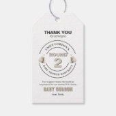 Baby shower Knockout Dank u Label Cadeaulabel (Voorkant)