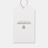 Baby shower Knockout Dank u Label Cadeaulabel (Achterkant)