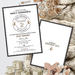 Baby shower Knockout Invitation Kaart