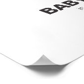 Baby shower Knockout Welkomstbord Poster (Hoek)