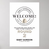 Baby shower Knockout Welkomstbord Poster (Voorkant)