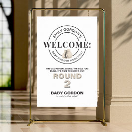 Baby shower Knockout Welkomstbord Poster