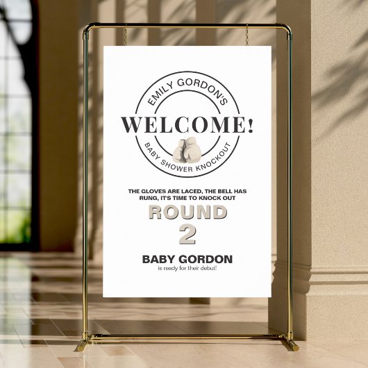Baby shower Knockout Welkomstbord Poster
