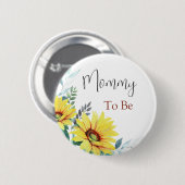 Baby shower knop "Mama te zijn" Ronde Button 5,7 Cm (Voorkant /achterkant)