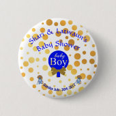 baby shower knop ronde button 5,7 cm (Voorkant)