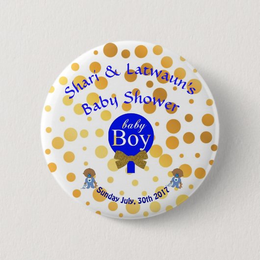 baby shower knop ronde button 5,7 cm (Voorkant)