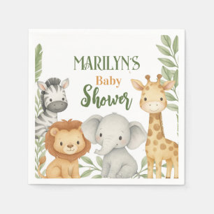 Baby Shower Knuffelige Baby Dieren Servet