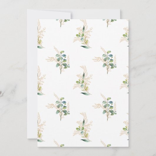 Baby Shower Koala Invitation Kaart (Achterkant)