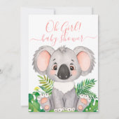 Baby shower Koala Oerwoud Waterverf Kaart (Achterkant)