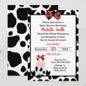 Baby shower koe afdrukken en Koe bevestigen Kaart (Voorkant / Achterkant)