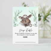 Baby shower Koe Eucalyptus Boerderij Kaart (Staand voorkant)