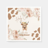 Baby shower Koe Greenery Highland Koe Servet (Voorkant)