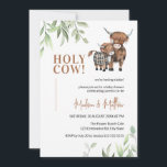 Baby shower Koe Greenery Rustic Boerderij Kaart<br><div class="desc">Als je op zoek bent naar de perfecte uitnodiging voor je komende baby shower,  kijk dan niet verder dan deze koe met de thema uitnodigingen!</div>