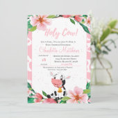 Baby shower Koe Kaart (Staand voorkant)