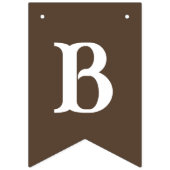 Baby shower Koe Print Zwart Bruin en Wit Vlaggetjes (Derde vlag)