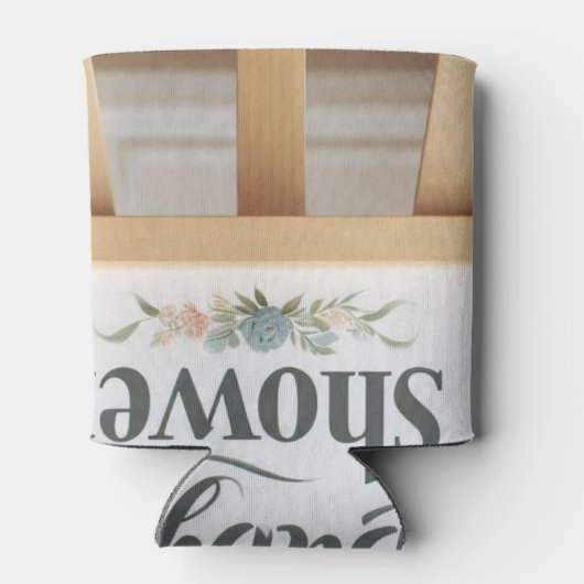 Baby shower Koelbox Gepersonaliseerd 12 oz Blikjeskoeler (Achterkant)