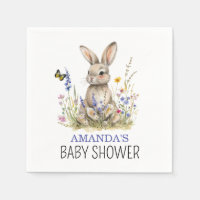 Baby Shower Konijn wilde bloemen