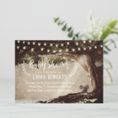 Baby shower Koord-hoogtebomen en eekhoorn Kaart (Staand voorkant)