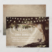 Baby shower Koord-hoogtebomen en eekhoorn Kaart (Voorkant / Achterkant)