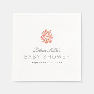 Baby shower koraalrif servetten