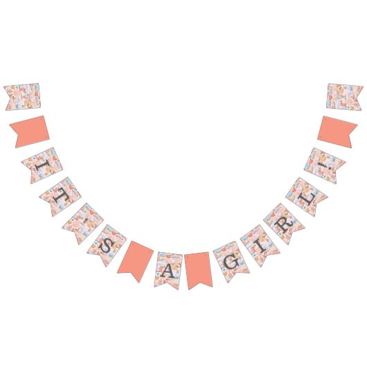Baby shower koraalrif vlaggetjes (Alle)