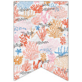 Baby shower koraalrif vlaggetjes (Eerste vlag)