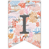 Baby shower koraalrif vlaggetjes (Derde vlag)