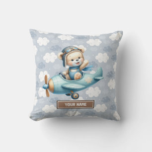 Baby shower Kwekerij Decor Blue Teddy Bear Kussen