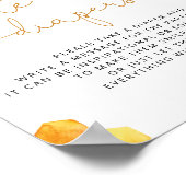 Baby shower laat in de nacht bij bijen spelen. Pos Poster (Hoek)