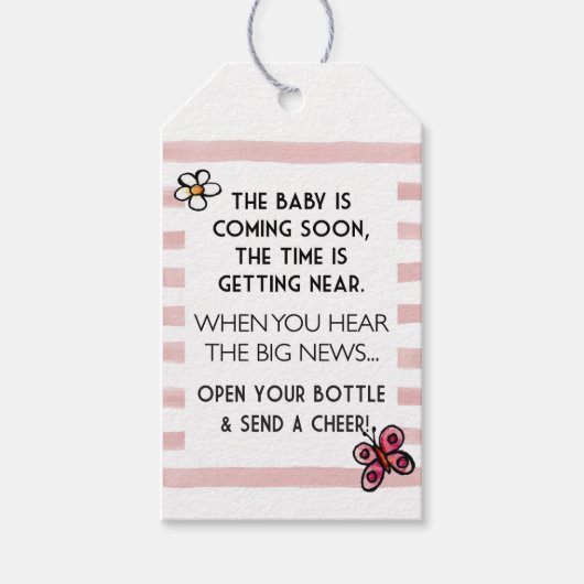 Baby shower Label Cadeaulabel (Voorkant)