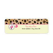 Baby shower Label - Leopard Print & Luier Pin (Voorkant)