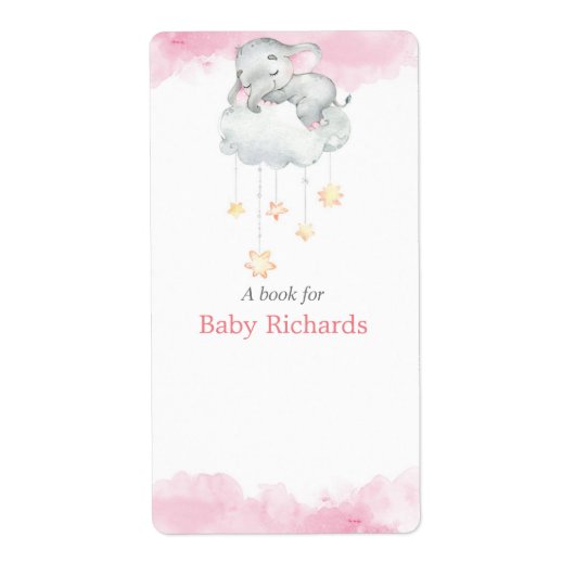Baby shower label stickers (Voorkant)