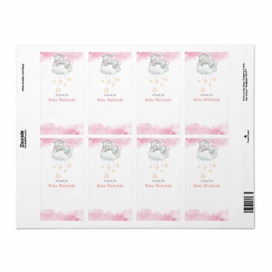 Baby shower label stickers (Full Sheet)