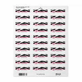 Baby shower label - zebraprint en warm roze (Full Sheet)