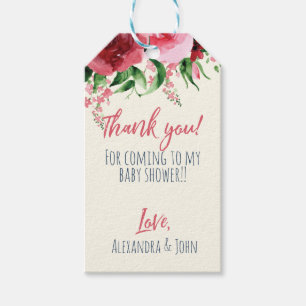 baby shower Labels Floral Cadeaulabel
