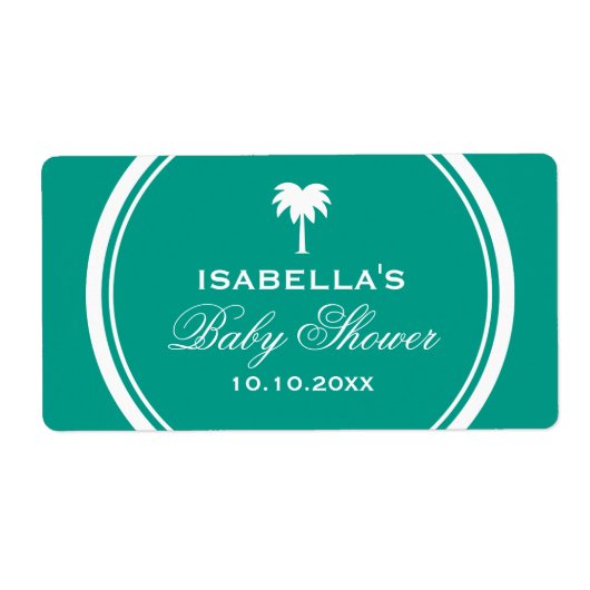 Baby shower labels met flesje (Voorkant)