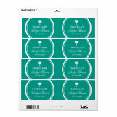 Baby shower labels met flesje (Full Sheet)