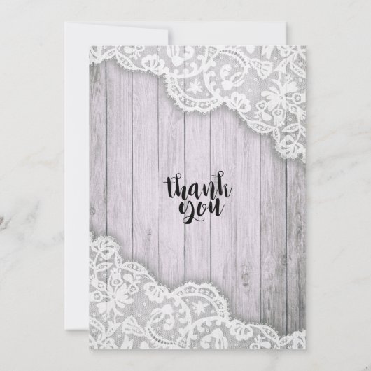 Baby shower Lace Sunflower Barn Wood String Lights Kaart (Achterkant)