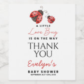  Baby Shower Lady bug Wijn Etiket (Enkel label)